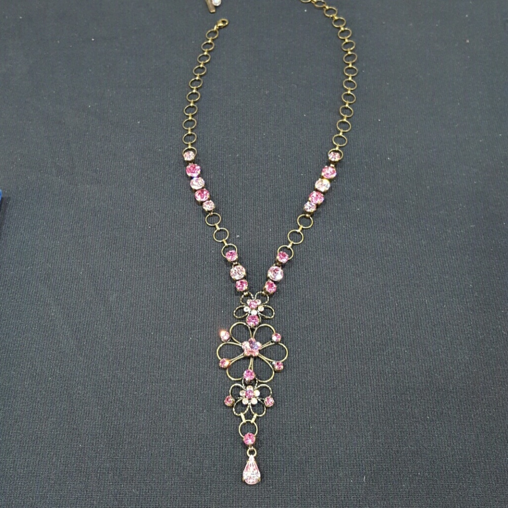 Long Flower SWAROVSKI Crystal Necklace